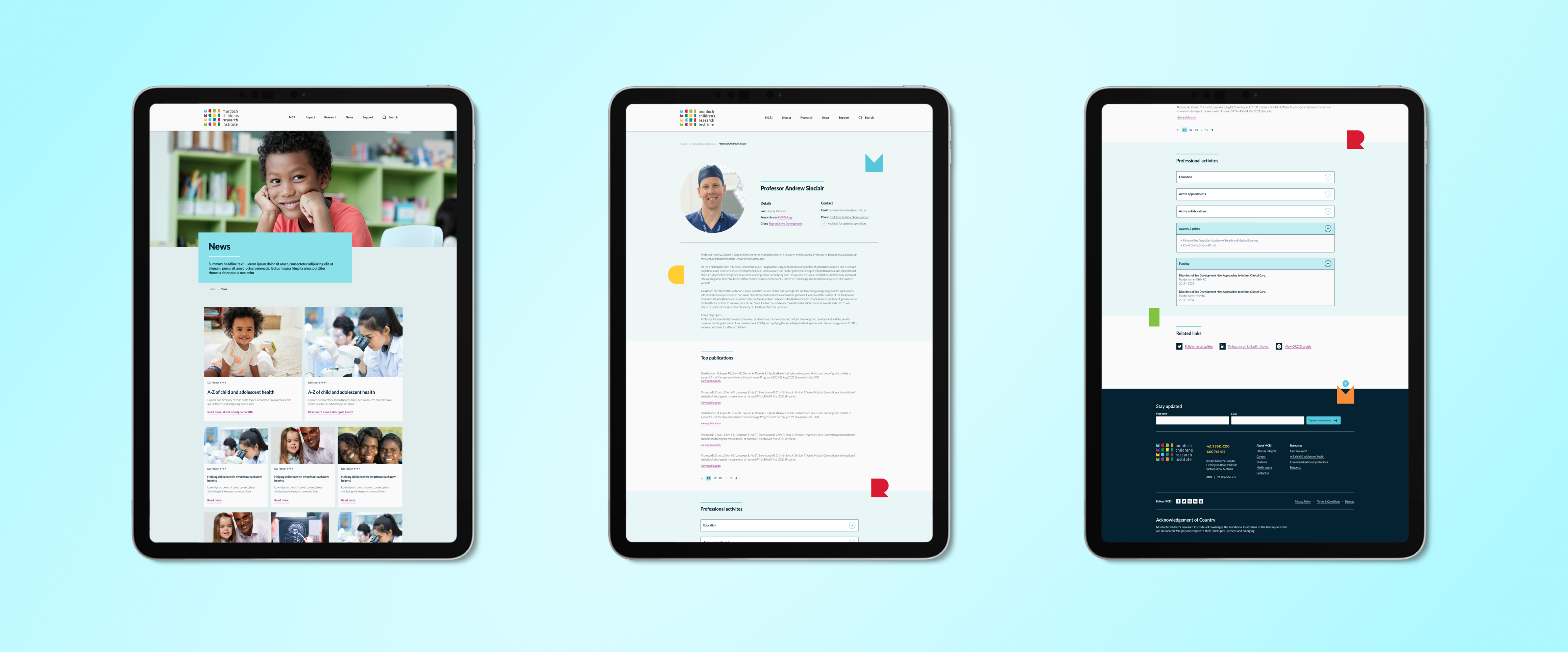 MCRI tablet website