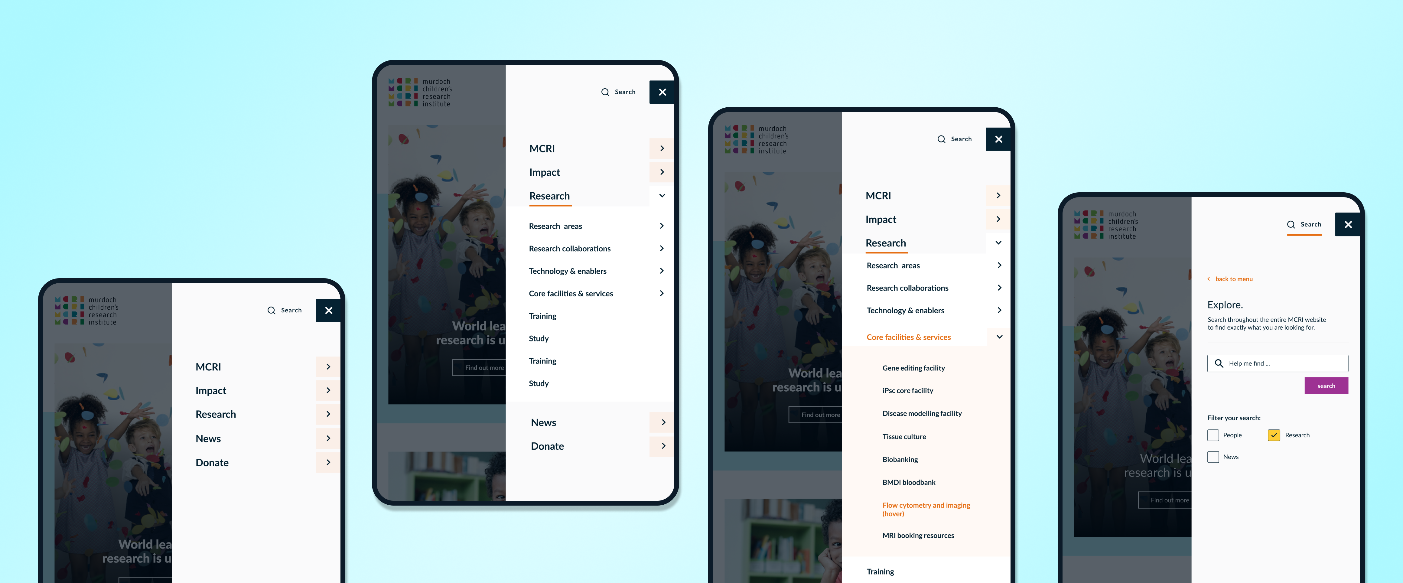 MCRI mobile website